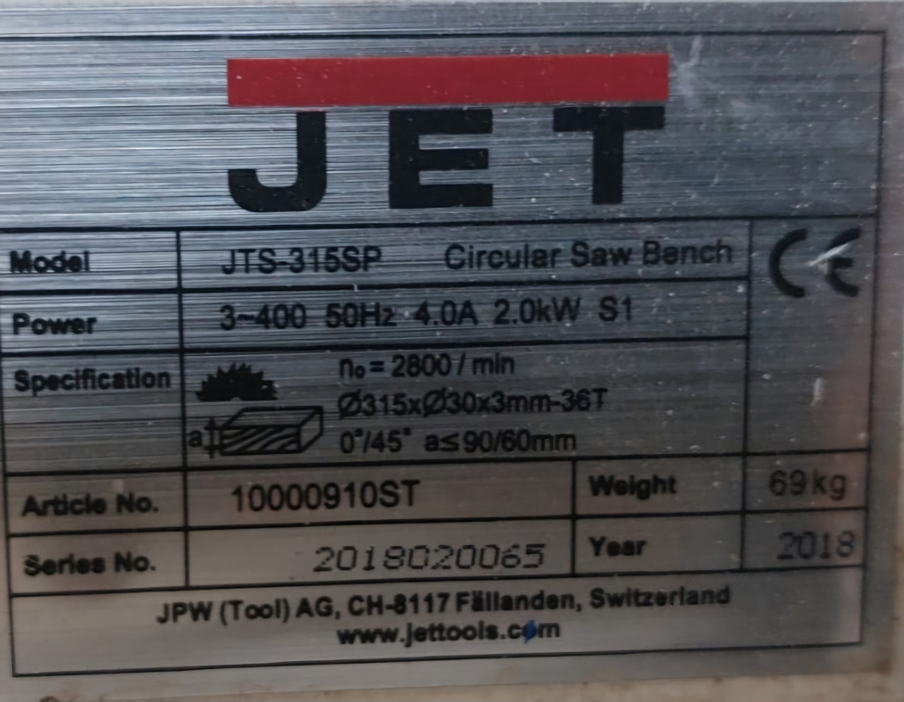 Jet- cirkelzaagtafel