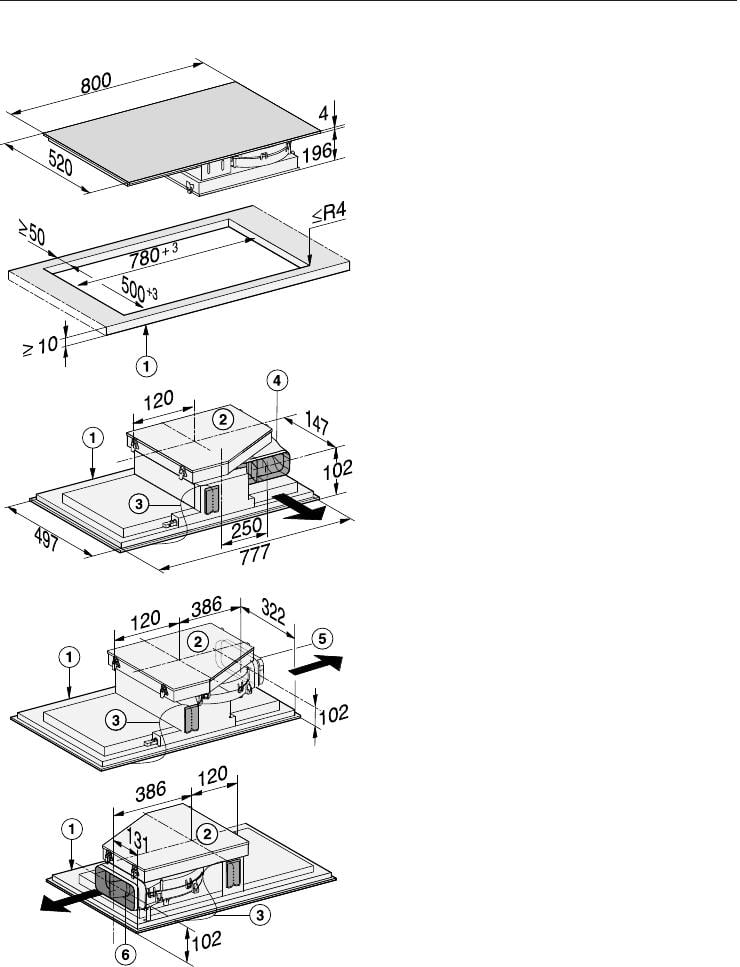 MIELE inductiekookplaat met afzuiging NIEUW 80 cm KMDA 7774 FL