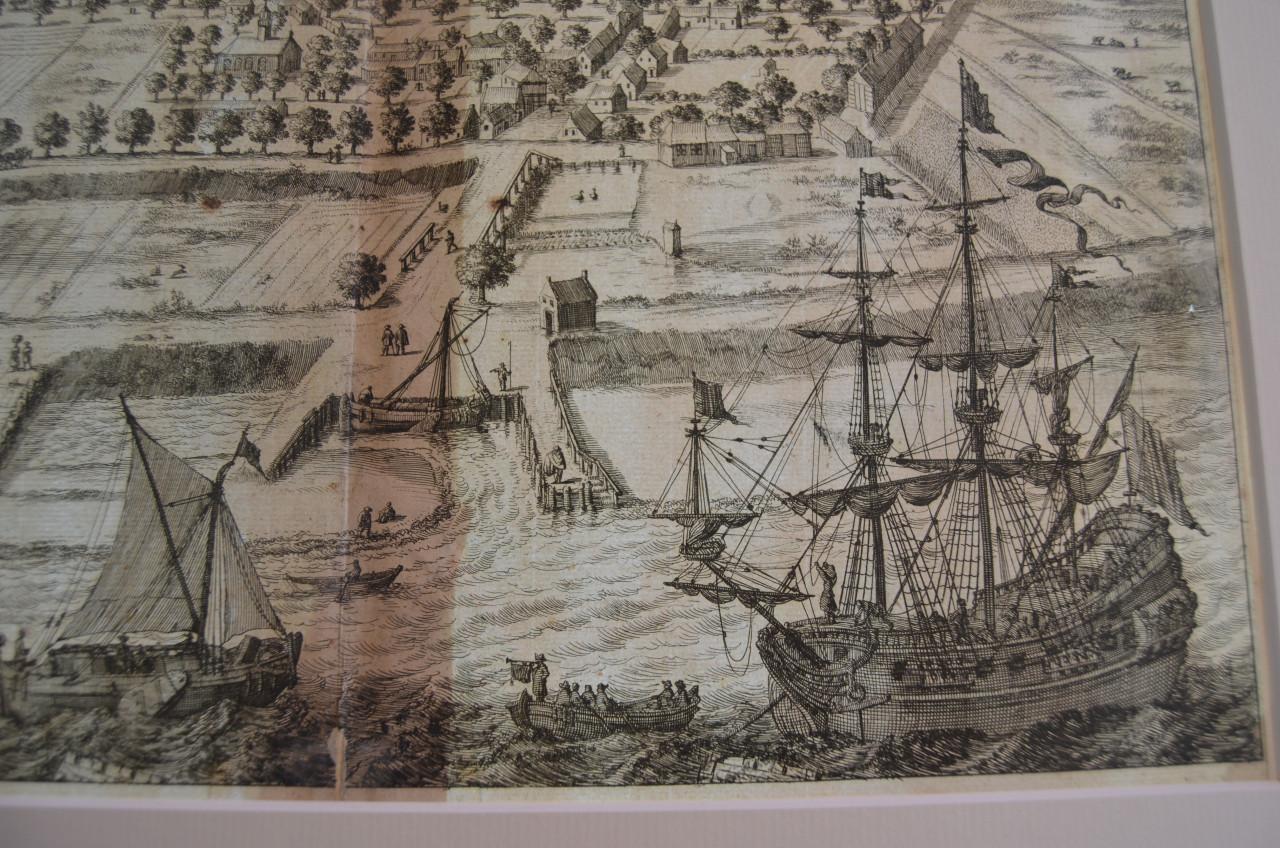 Kopergravure 'De heerlykheyt van Nieu Land' Smallegange 1696