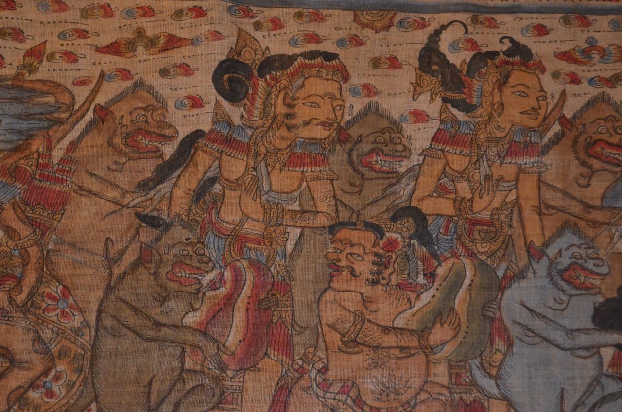 Kamasan Bali Schilderij scene Ramayana epos
