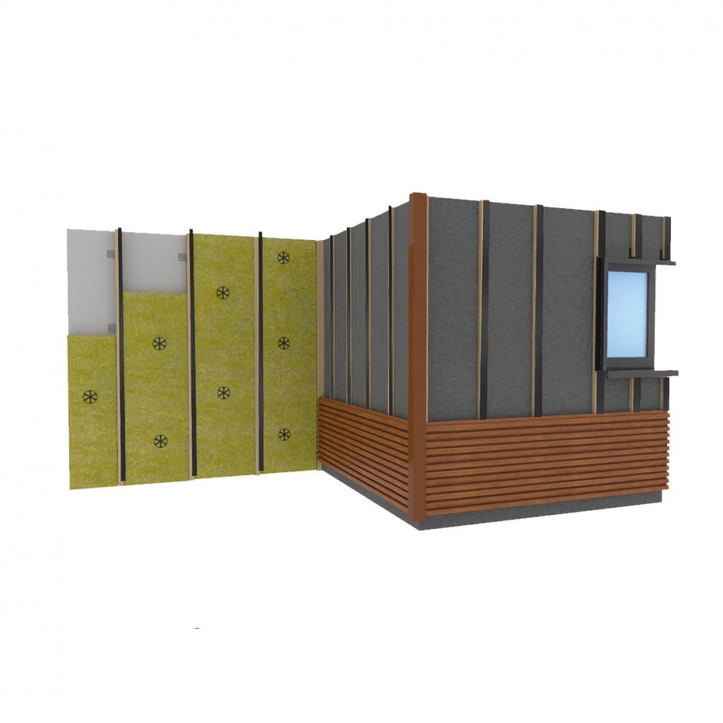 WFO33 Gevelbekleding | Zwart 4,5 x 2,9mtr