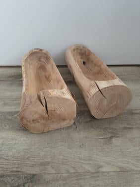 2x prachtige teakhouten schaal, natural living schalen hout.