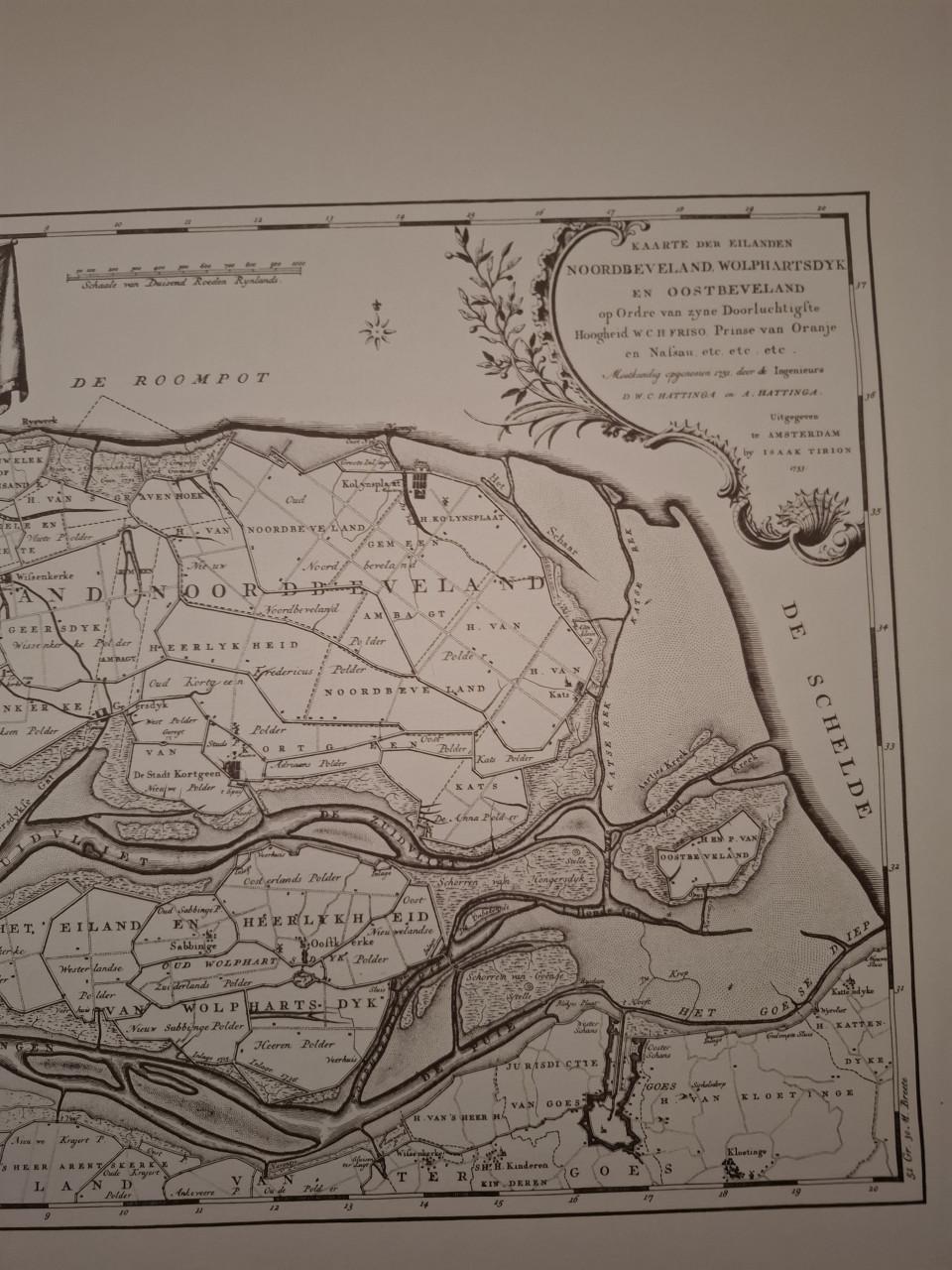 Oude kaart Noord-Beveland