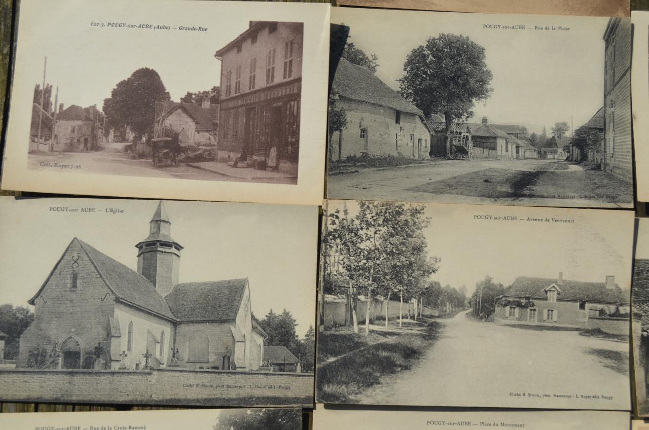 10 Ansichten Frankrijk, Pougy-sur-Aube begin 20e eeuw.