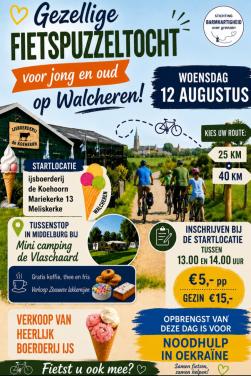 Fietspuzzeltocht op Woensdag 12 aug