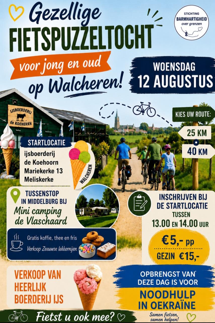 Fietspuzzeltocht op Woensdag 12 aug