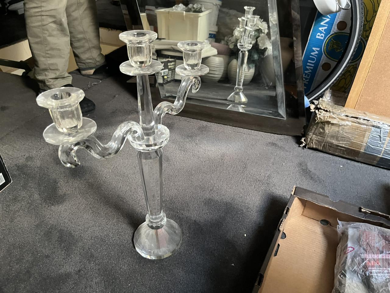 1 Kandelaar 1 Tak Glas