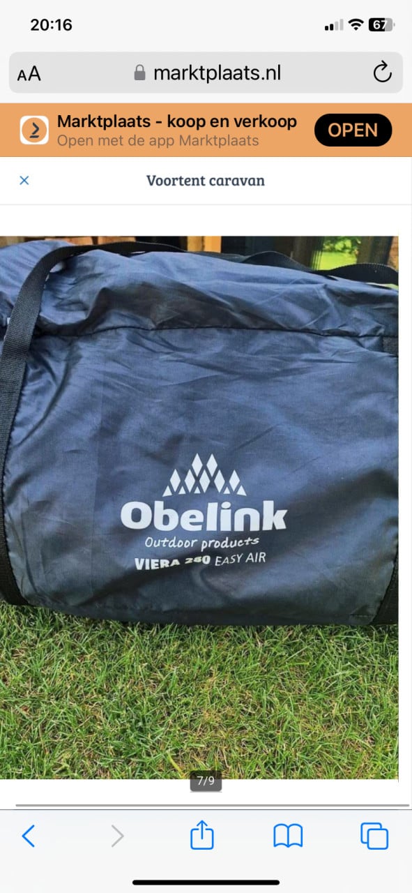 Opblaasbare voortent