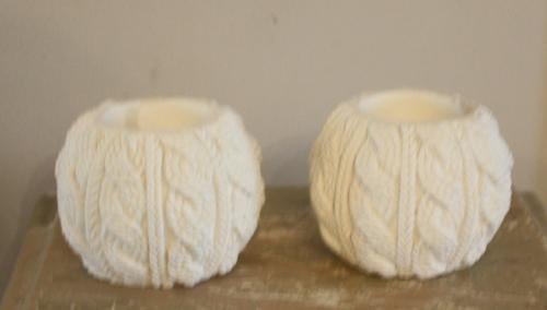 Set van 2 theeicht hoders model bolletje wol