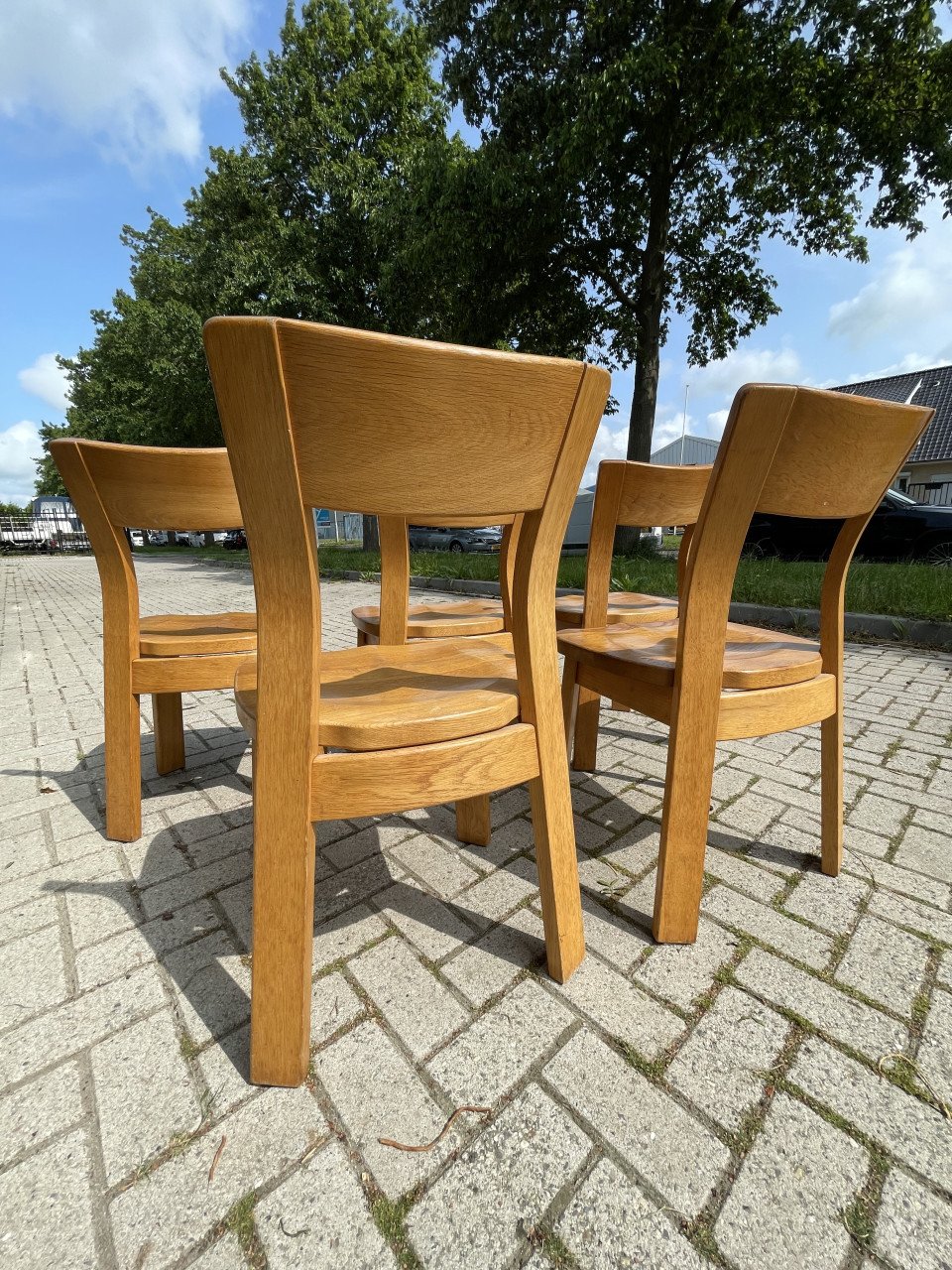 Set Deens vintage jaren 70 stoelen