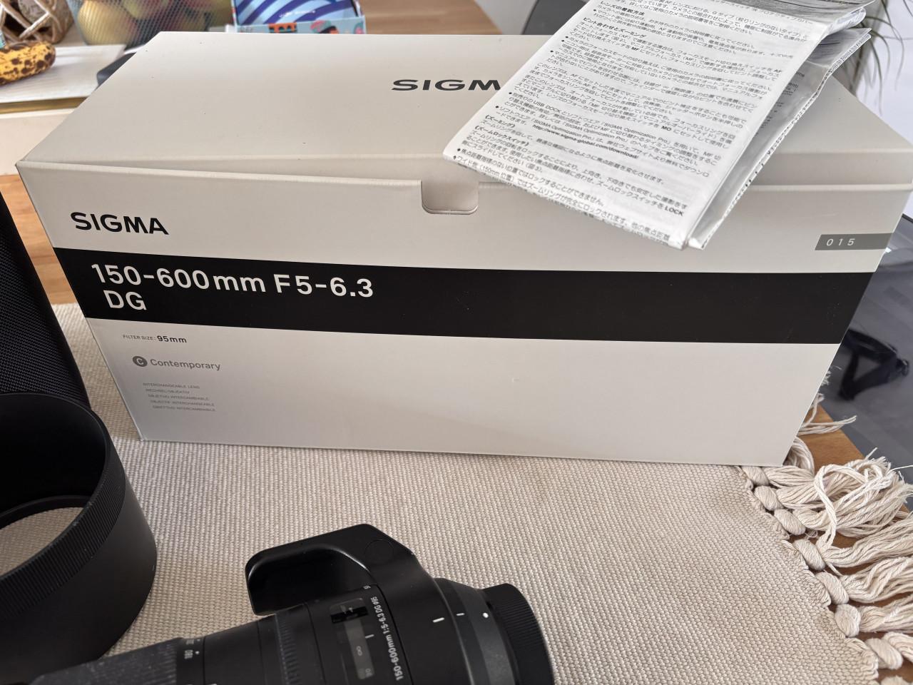 Sigma 150-600mm Contemporary F5-6,3 DG Nikon-F vatting + TC1401