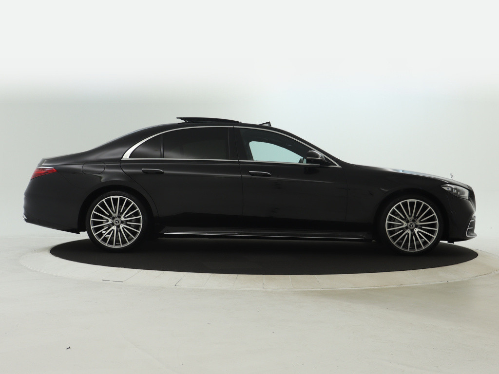Mercedes-Benz S-klasse 450 4matic lang amg line | dodehoekdetector | panora