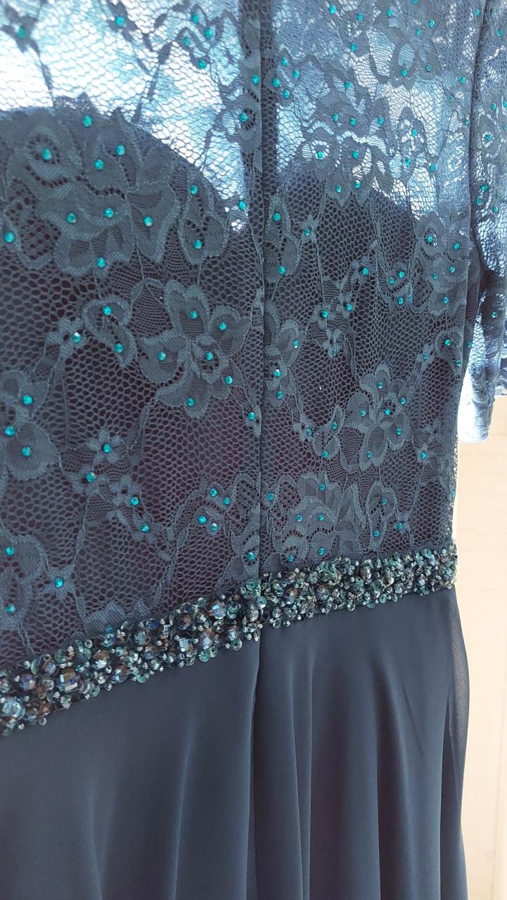 Feestjurk petrol maat 36