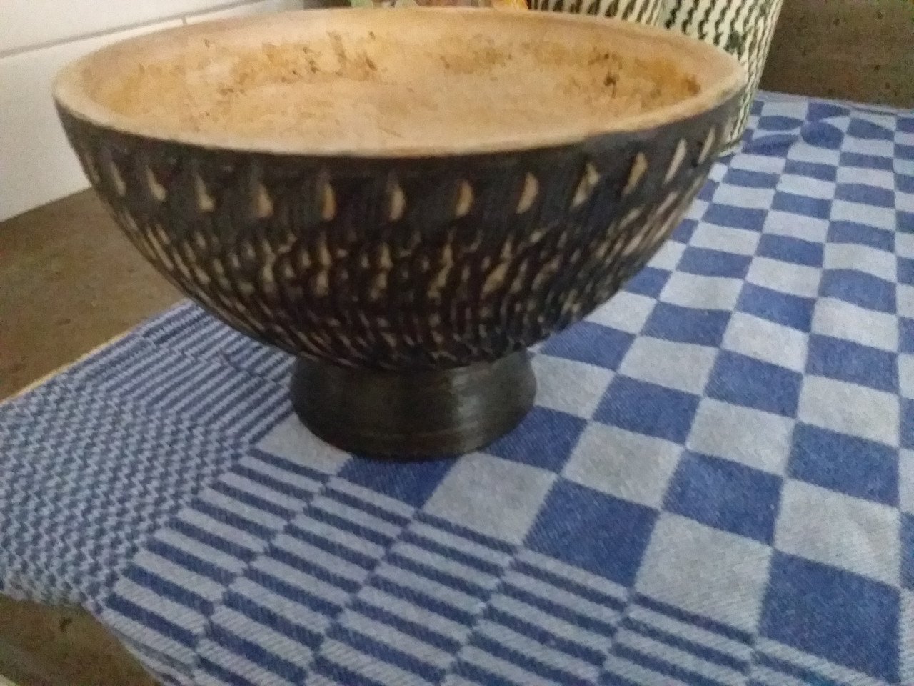 Vintage bloempotten berkenbast boomschors