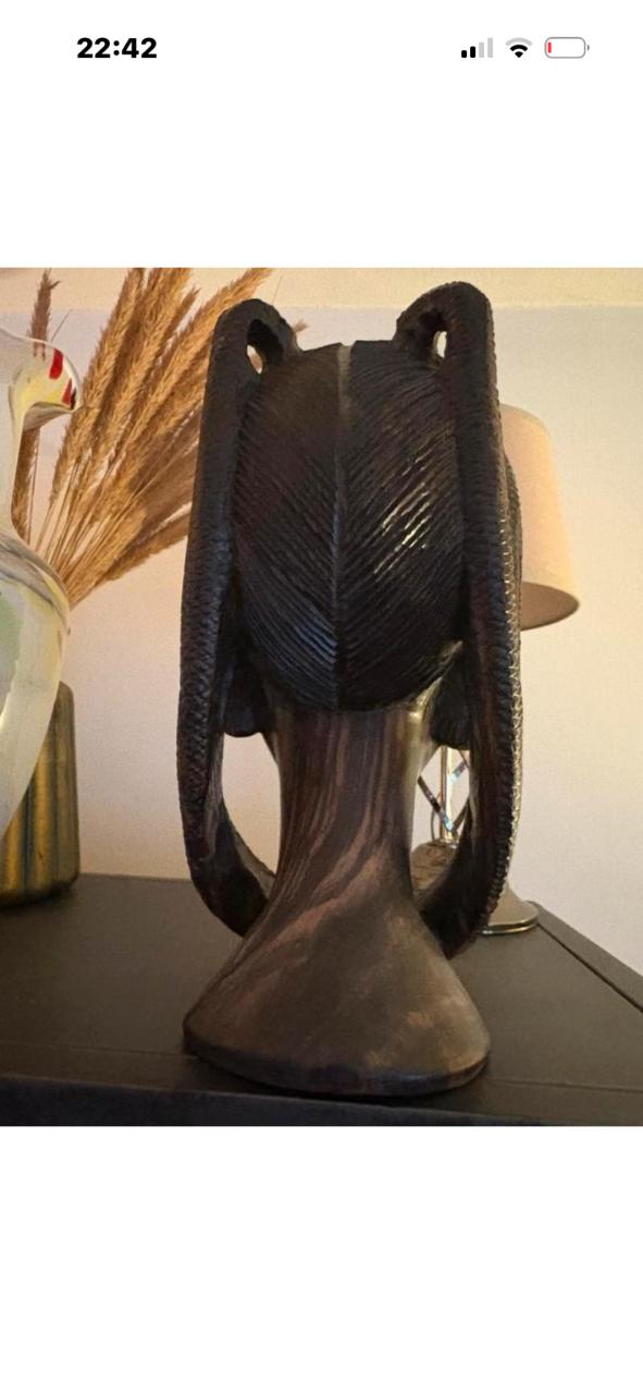 Buste van ebbenhout, Afrikaanse vrouw