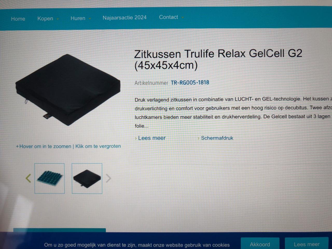 Trulife decubituskussen/rolstoelkussen