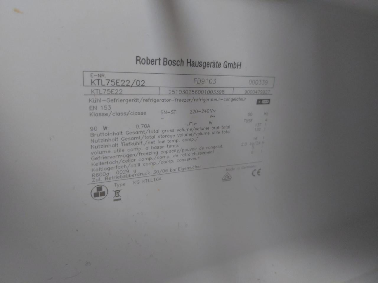 Bosch koelkast tafelmodel