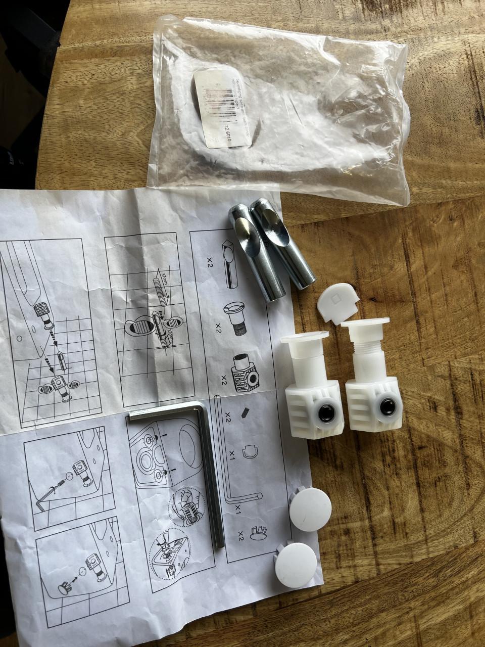 Bevestiging set toilet pot blinde ophanging type 1