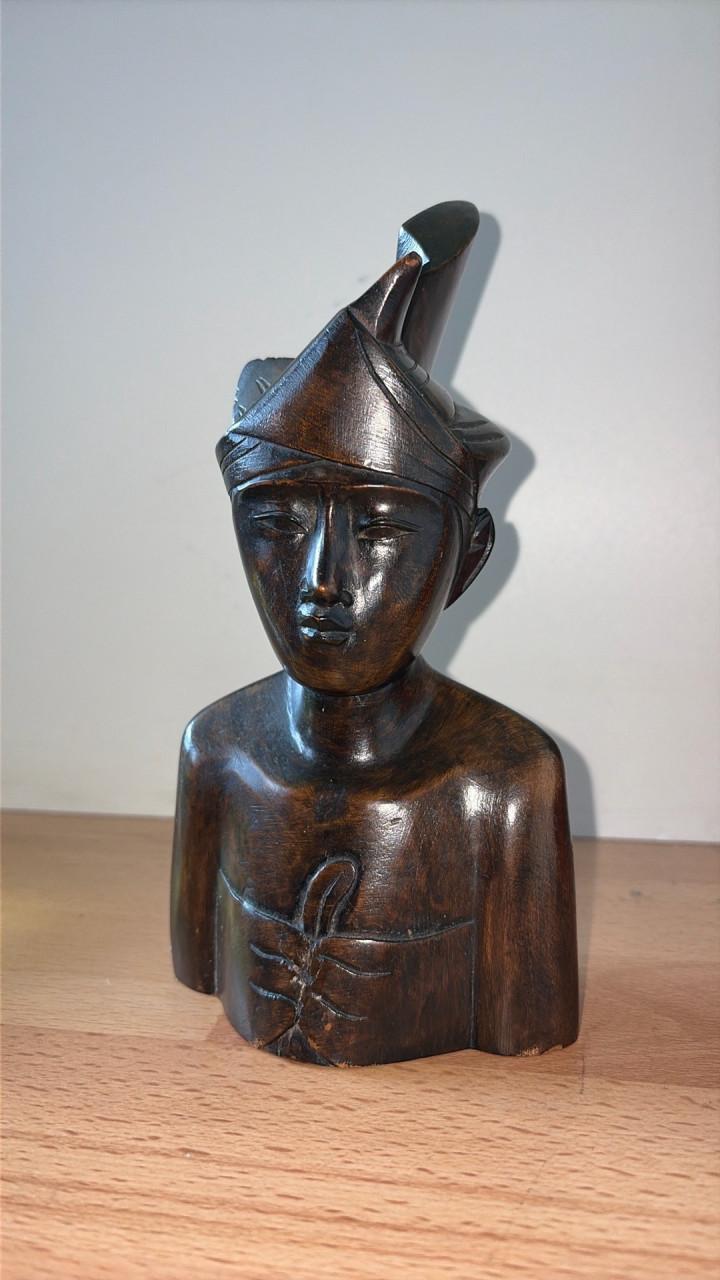 Vintage Balinees Buste Man/Bruidegom Jaren '40/'50