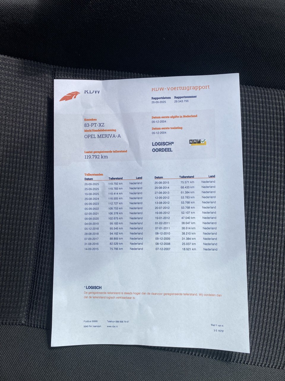 Opel Meriva 1.6 16V Easytronic 2004 Grijs | 119.972 KM NAP | AUTOMAAT