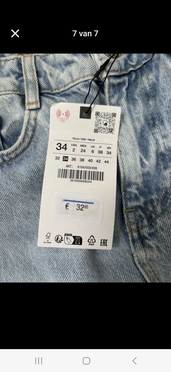 Levi's, zara,shein meiden jeans maat s
