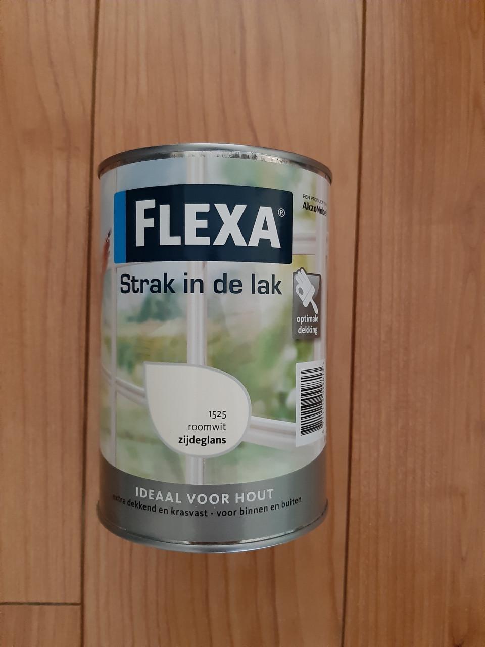 Flexa strak in de lak zijdeglans 1525 roomwit 3 stuks