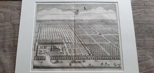 Kopergravure "Het huis te Watervliet". Heinkenszand, Zeeland