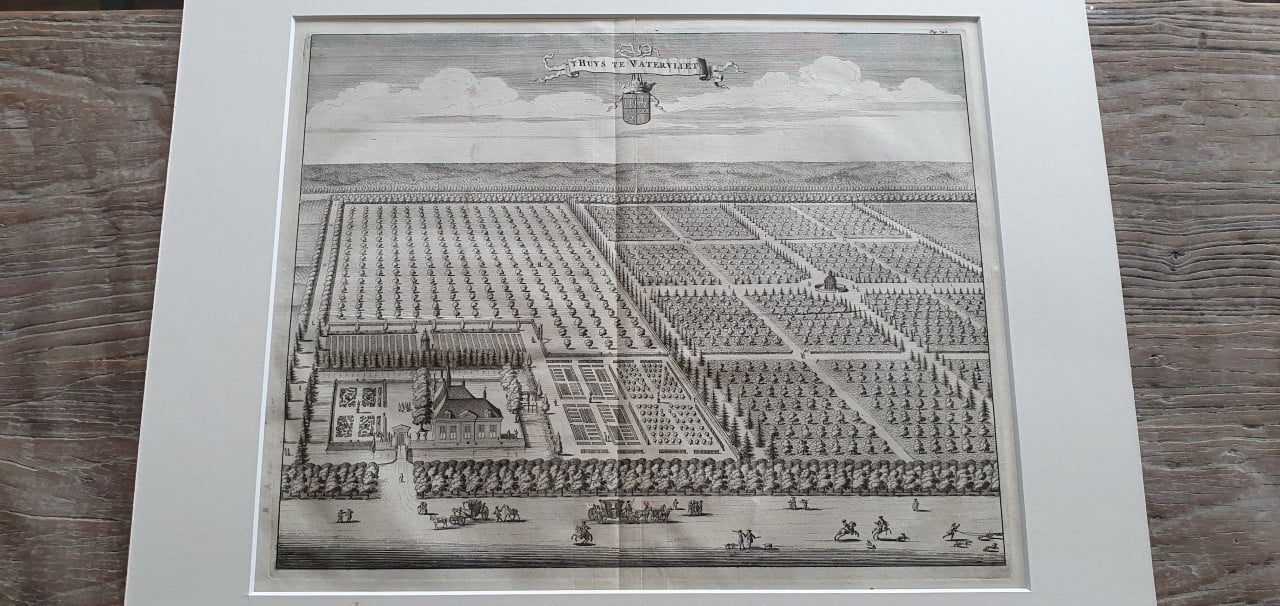 Kopergravure "Het huis te Watervliet". Heinkenszand, Zeeland