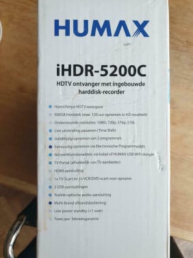 Humax Full HD digitale ontvanger,type IHDR-5200C+500Gb Harde schijf in doos