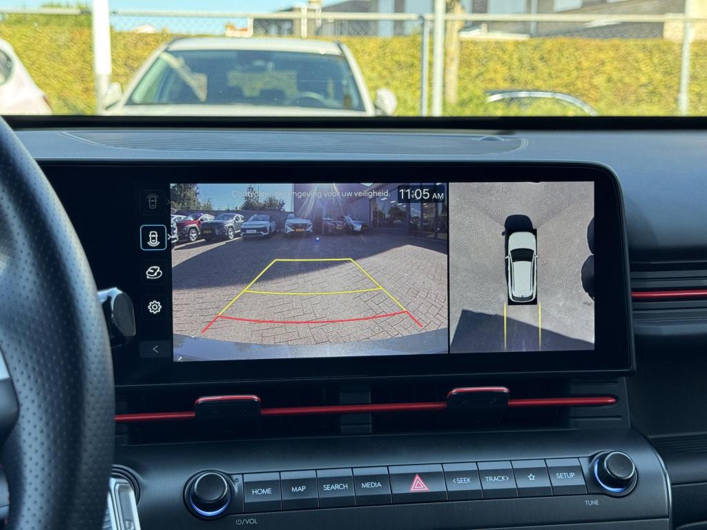 Hyundai Kona 1.6 gdi hev n line trekhaak afneembaar, allseasons + nieuwstaa
