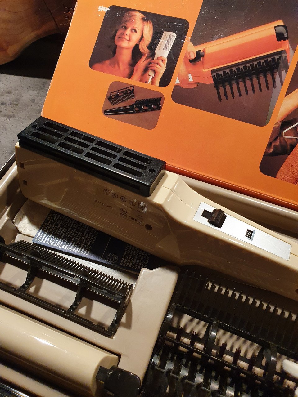 Origineel jaren 70 werkend Philips vintage haarstylingset
