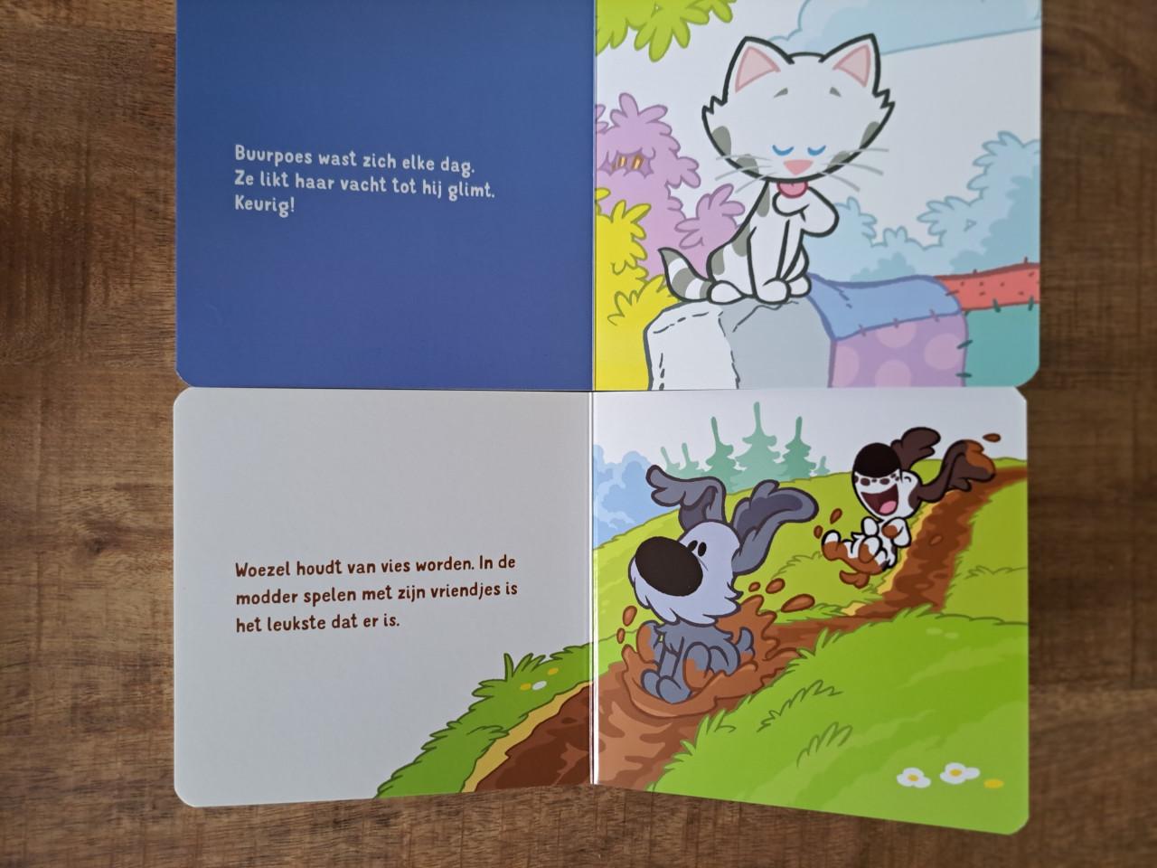 🎈4 kartonnen Woezel & Pip boekjes