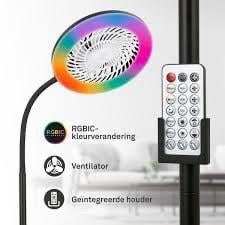 Staande ventilator met verlichting