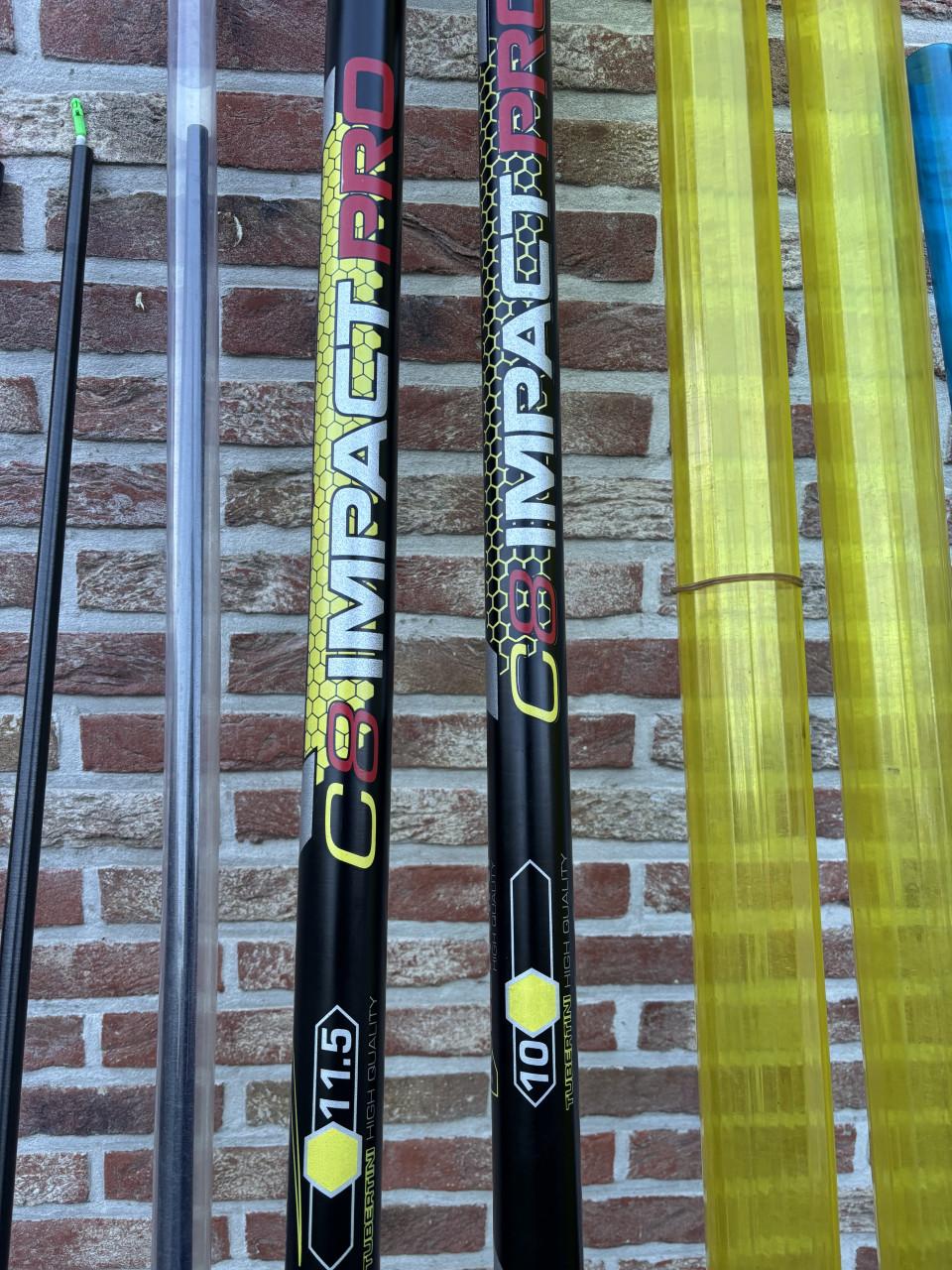Tubertini c8 impact pro 11.5 meter met 3 topsets