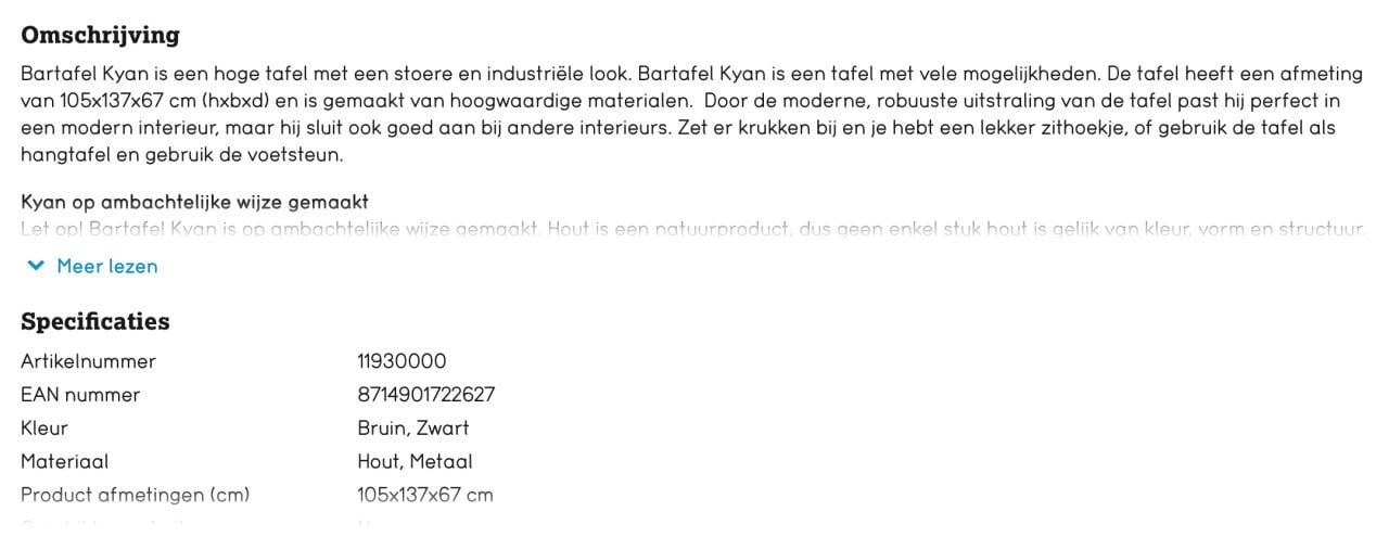 Bartafelmet barkrukken