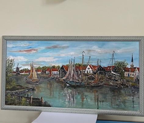 120 x60 olie verf  Jac Caljouw  Arnemuiden
