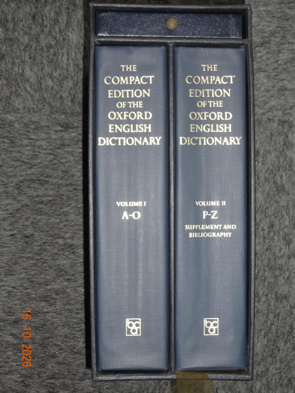 The compact edition of the Oxford Enlish dictionary