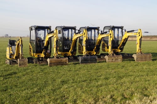 Te huur: Minigraver, graafmachines 0.9T, 2.0T, 2.5T tot 25T