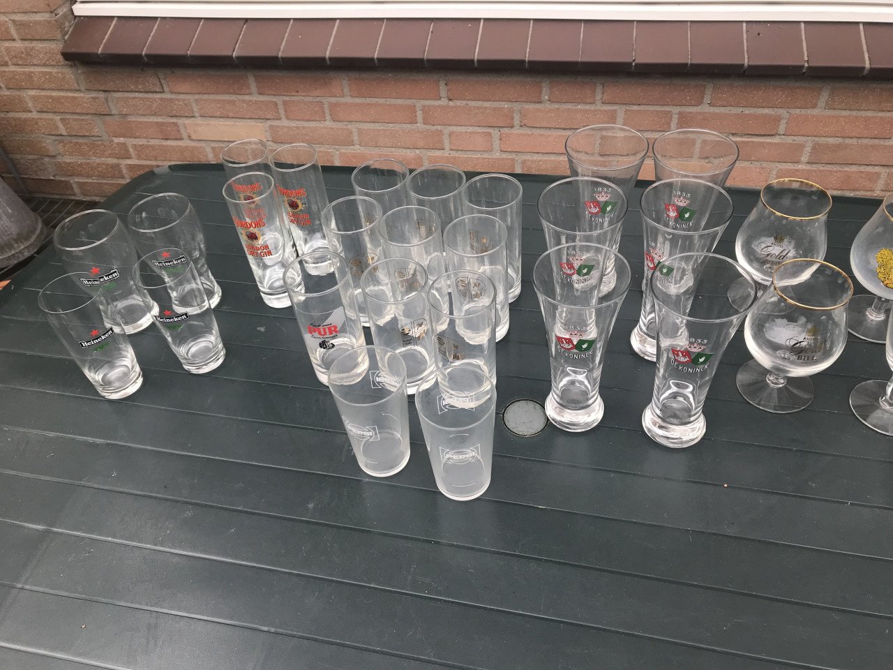 Glazen,bier,limonade,diverse merken