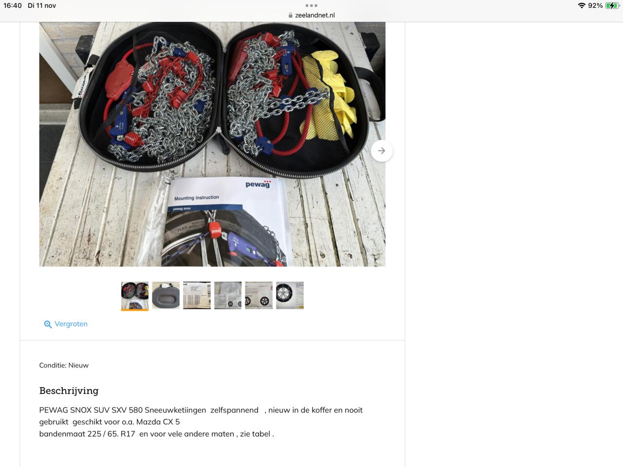 PEWAG Sneeuwkettingen  SNOX SUV SXV 580