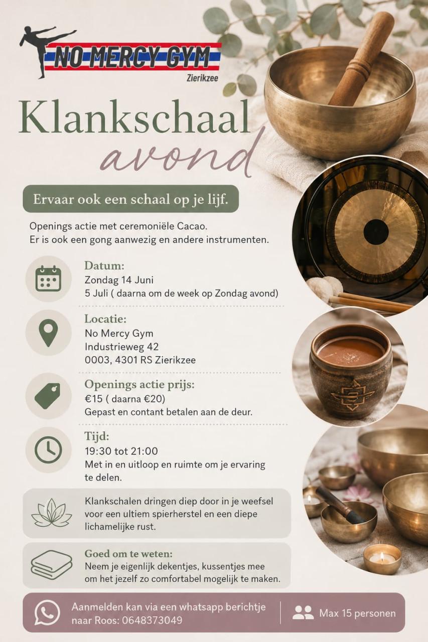 Klankschaal sessies met schaal op je lijf + meditatie