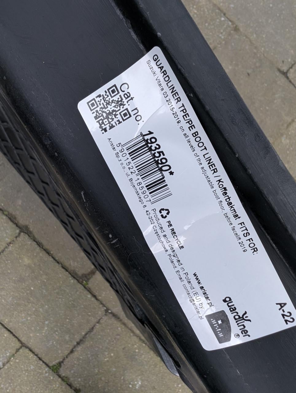 Kofferbakmat suzuki vitara