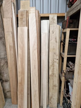 Planken mahonie, eiken, kersen, beuken, en teak
