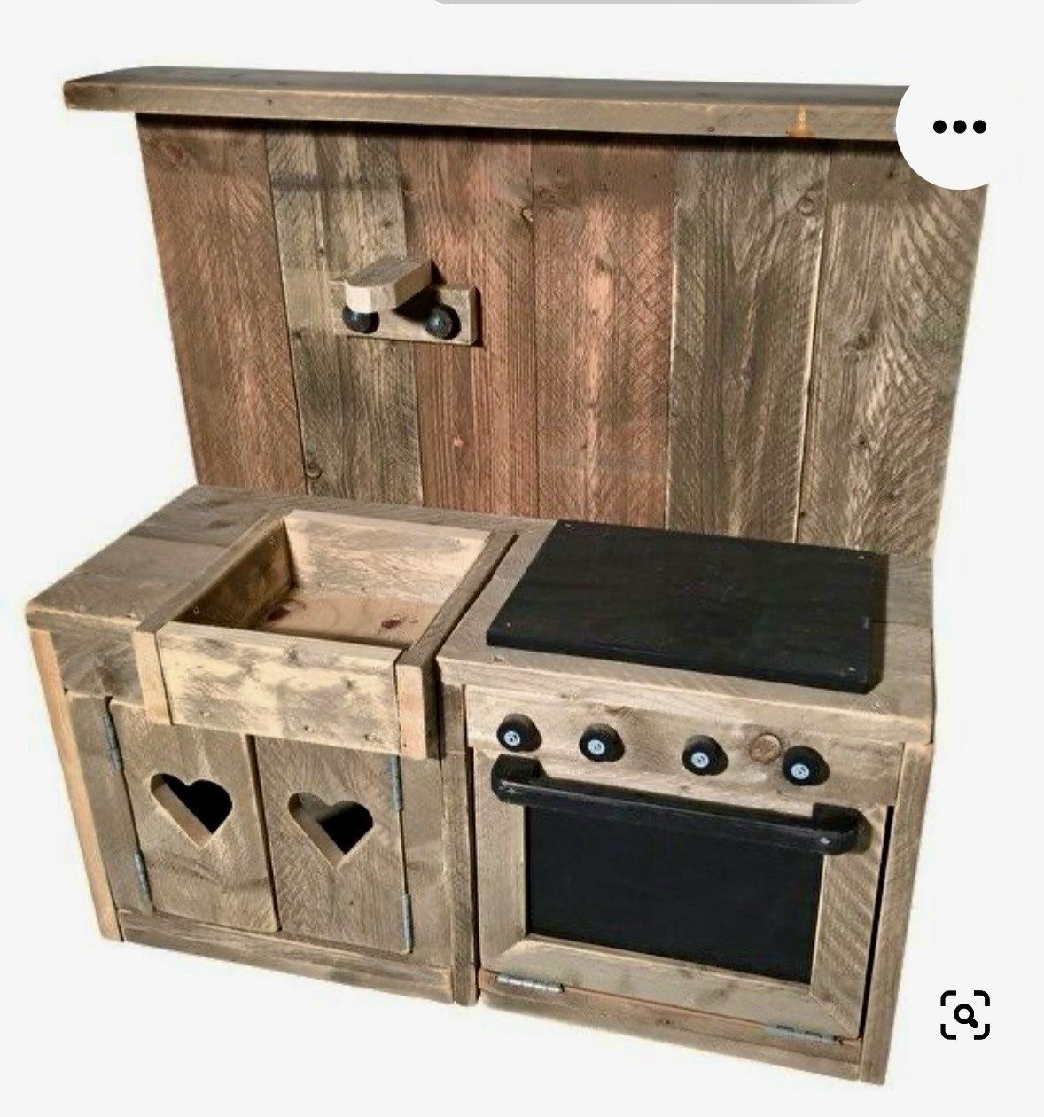 Kinder keuken van steiger hout