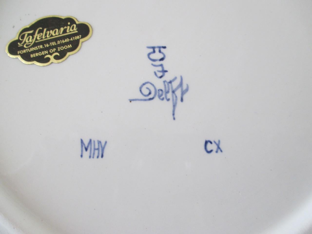 Zeer Mooi Groot Delftsblauw Bord  (  De Porceleyne Fles )