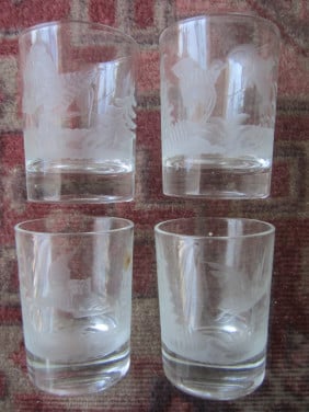 4 st. Mooie glaasjes