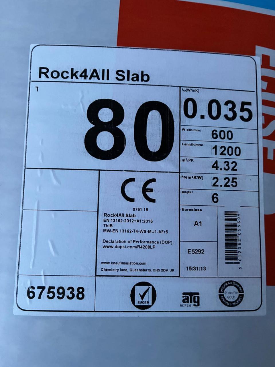 Knauf isolatie  rock4all Slab 50% korting op nieuwprijs