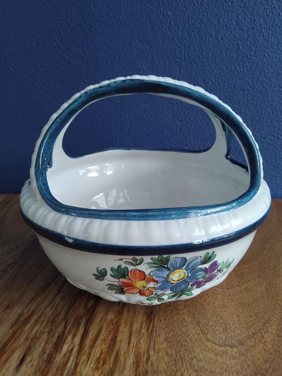 Vintage Italiaans Keramiek mand / mandje