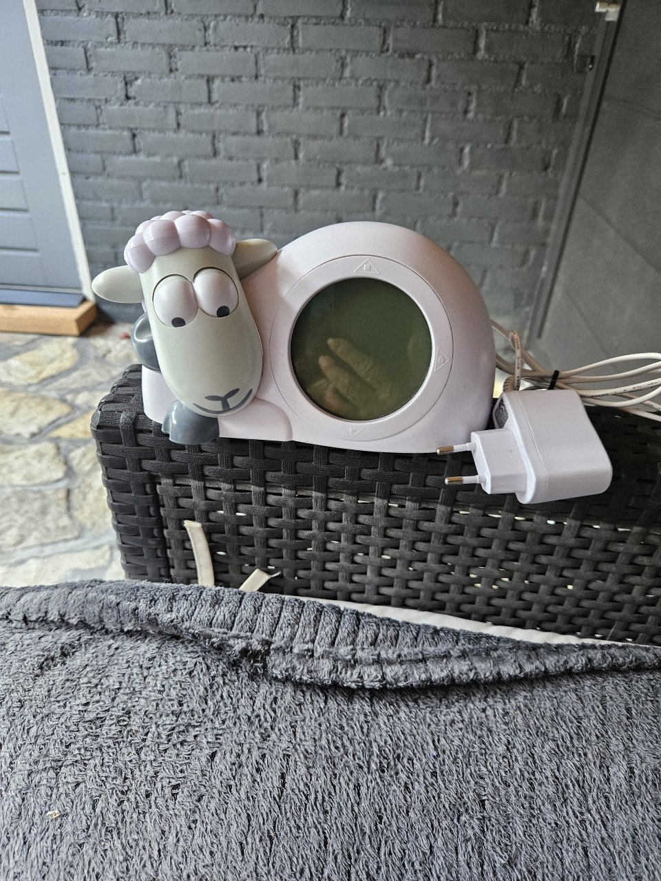 ZGAN Zazu Sam Slaaptrainer Schaap grijs/wit Kinderwekker....