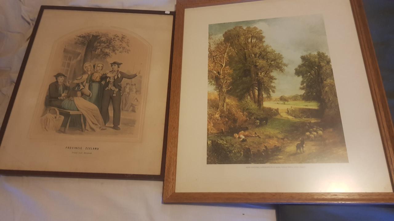 Partij grafiek en schilderijen